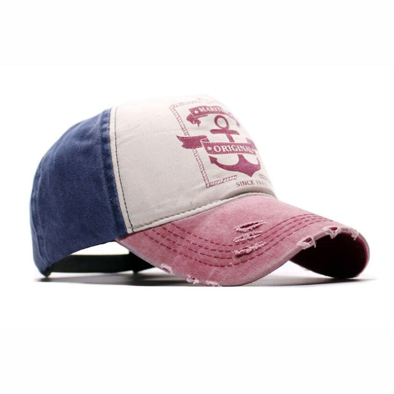 Wholesale  anchor retro distressed washed baseball cap
