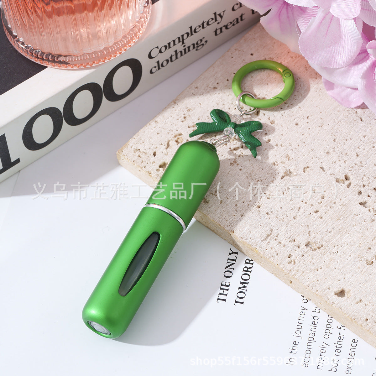 Wholesale 5ml aluminum tube perfume dispenser Keychains