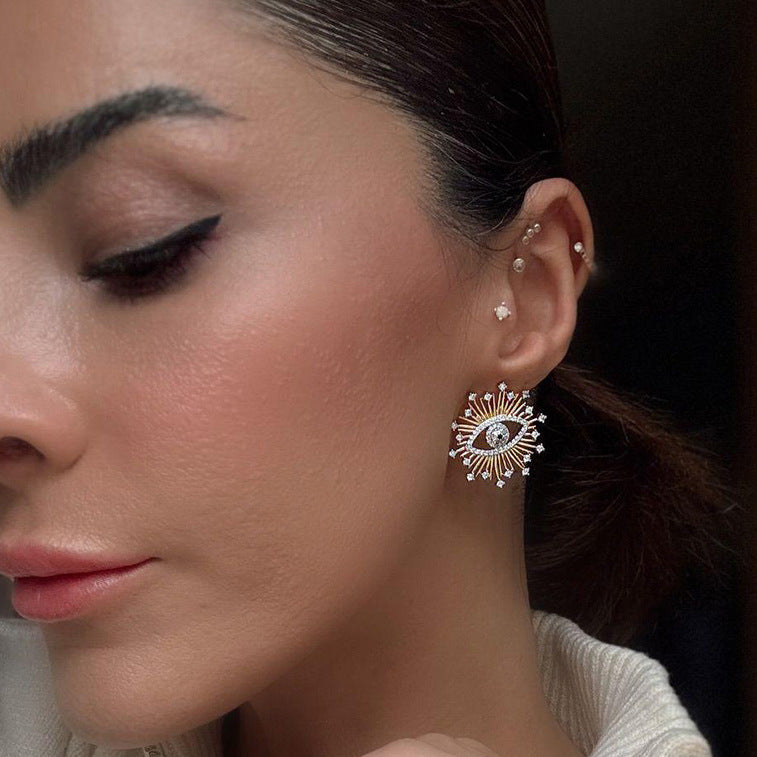 Wholesale Sun Eye Star Heart Earrings