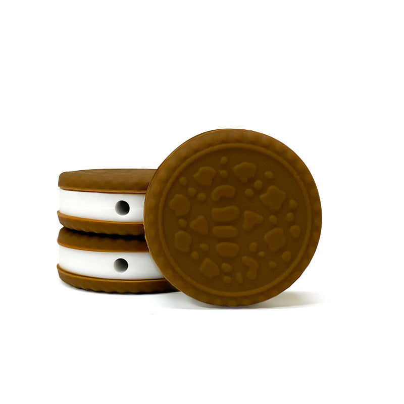 Wholesale 10pcs Sandwich Biscuits Macarons Silicone Fun Food and Play Ornaments DIY Focus Beads Focal Beads ACC-BDS-WDX206