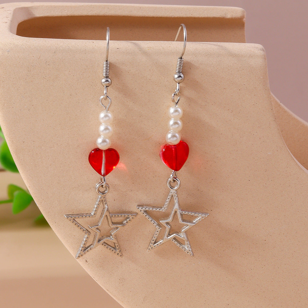 Wholesale Star Heart Pentagram Earrings