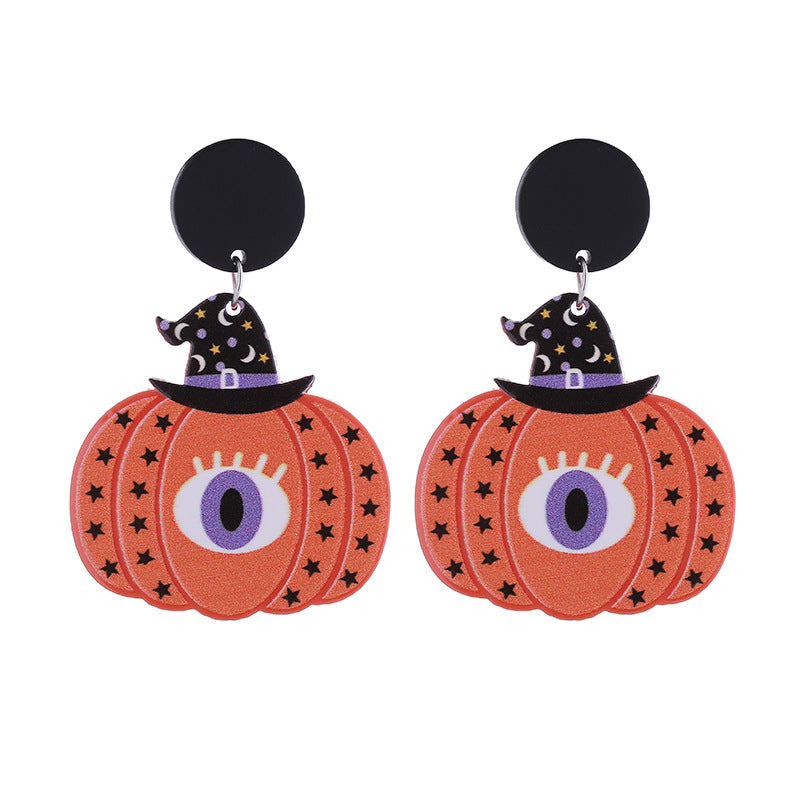 Wholesale Halloween pumpkin cat ghost earrings