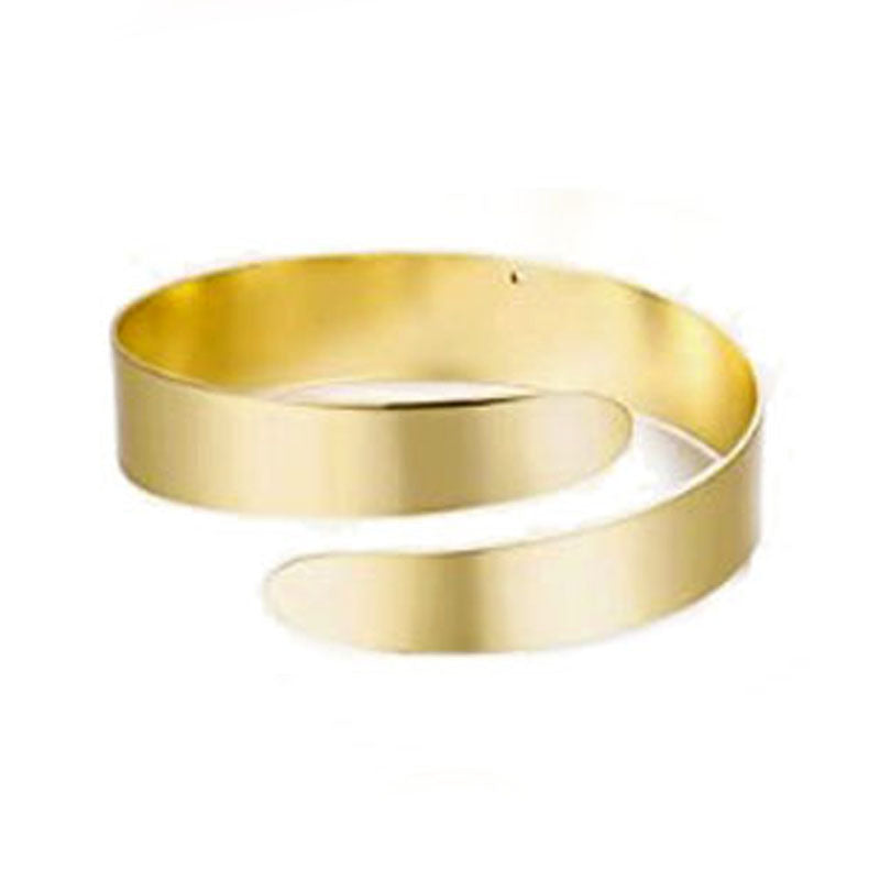 Wholesale  cross personality leaf arm ring line leaf geometric glossy bracelet