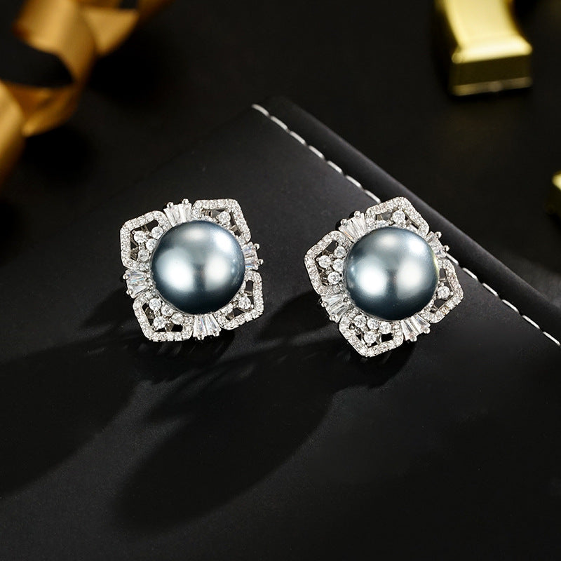 Wholesale  Light Luxury All-match Earrings Necklace suit