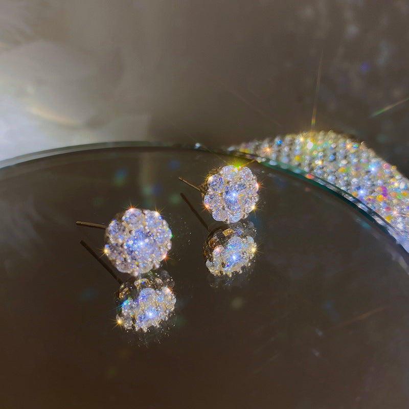 Wholesale S925 silver needle zircon earrings