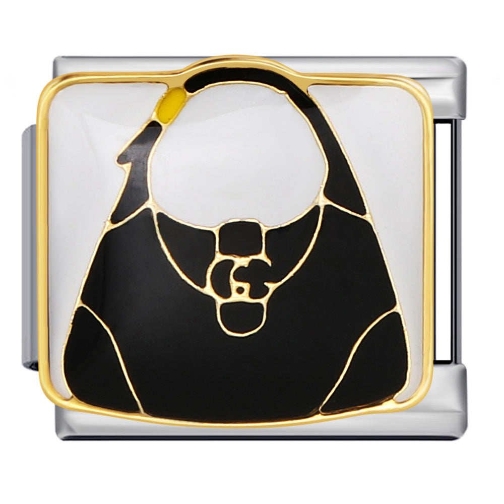 Wholesale Italian Charm Bracelet 9mm DIY Splicing Removable Exquisite Bag Stainless Steel Composable Bracelet