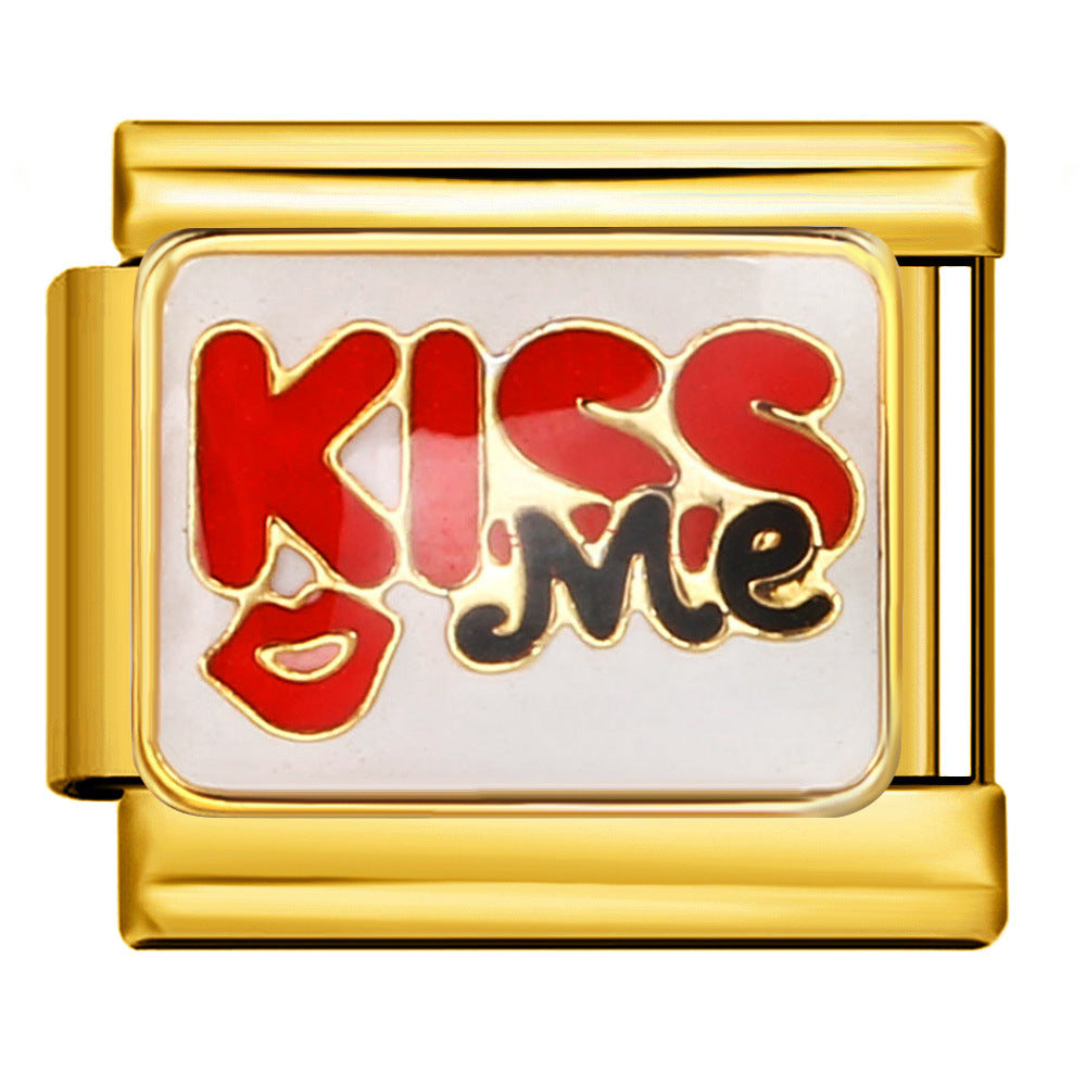 Wholesale Italian Charm Bracelet 9mm DIY Splicing Cute Creative Stainless Steel Composable Bracelet