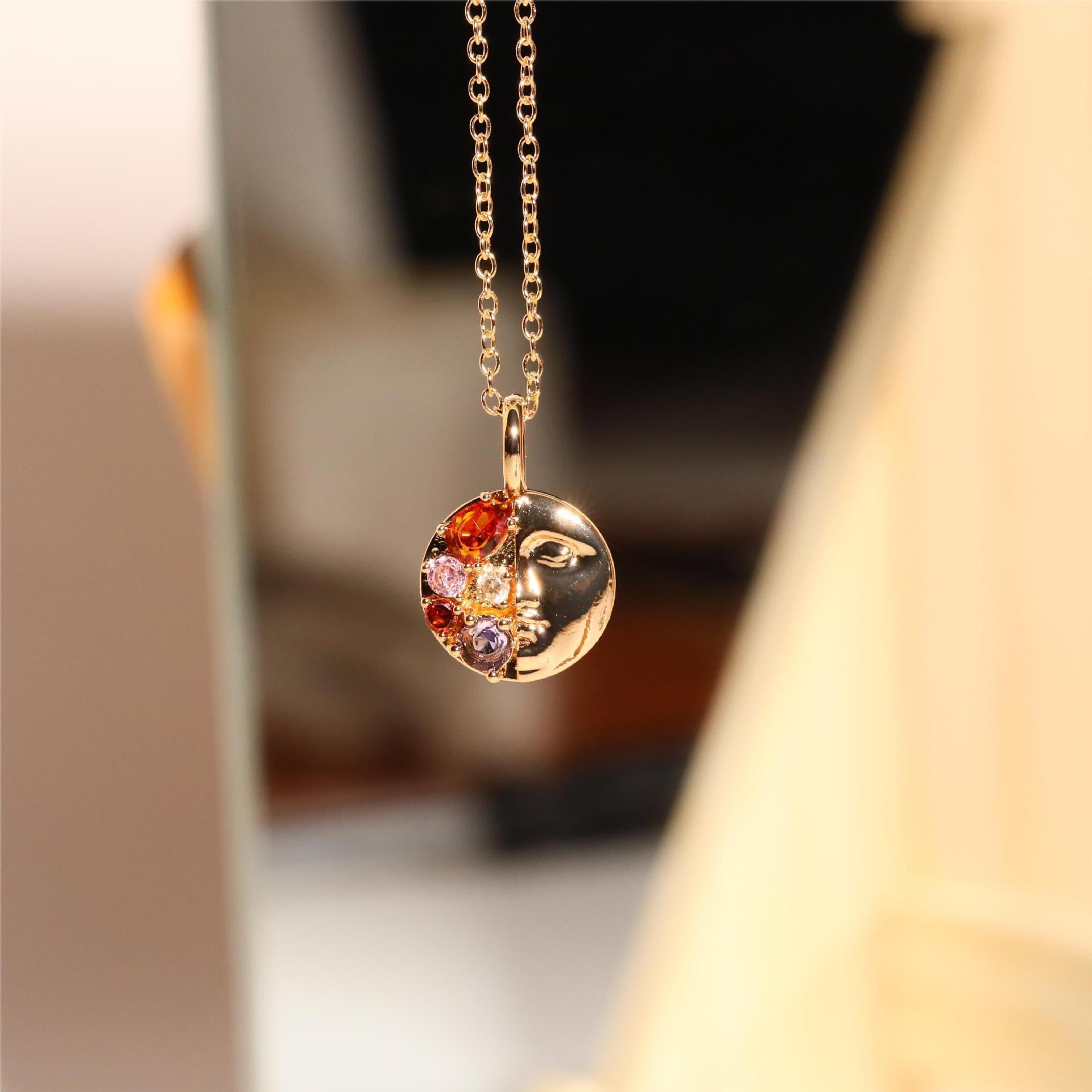 Wholesale Goddess Retro Greek Mythology Color Zirconium Palace Art Necklace
