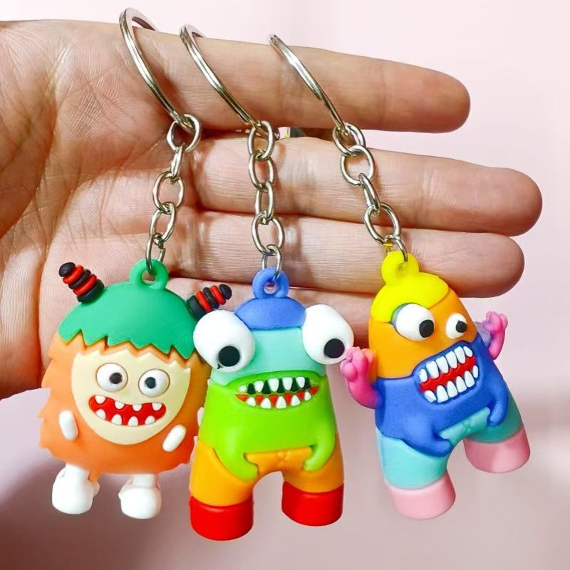 Wholesale Silicone Cartoon Monster Keychains
