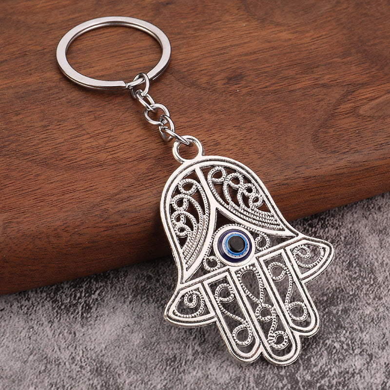 Wholesale Alloy Blue Eyes Owl Demon Eye Keychain