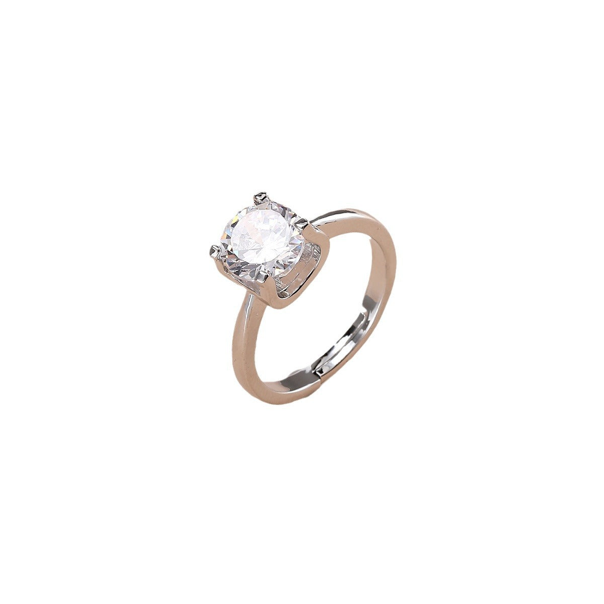 Wholesale Stylish Women S Crystal Ring Geometric Gold Tone Adjustable Party Gift Jewelry Accessory