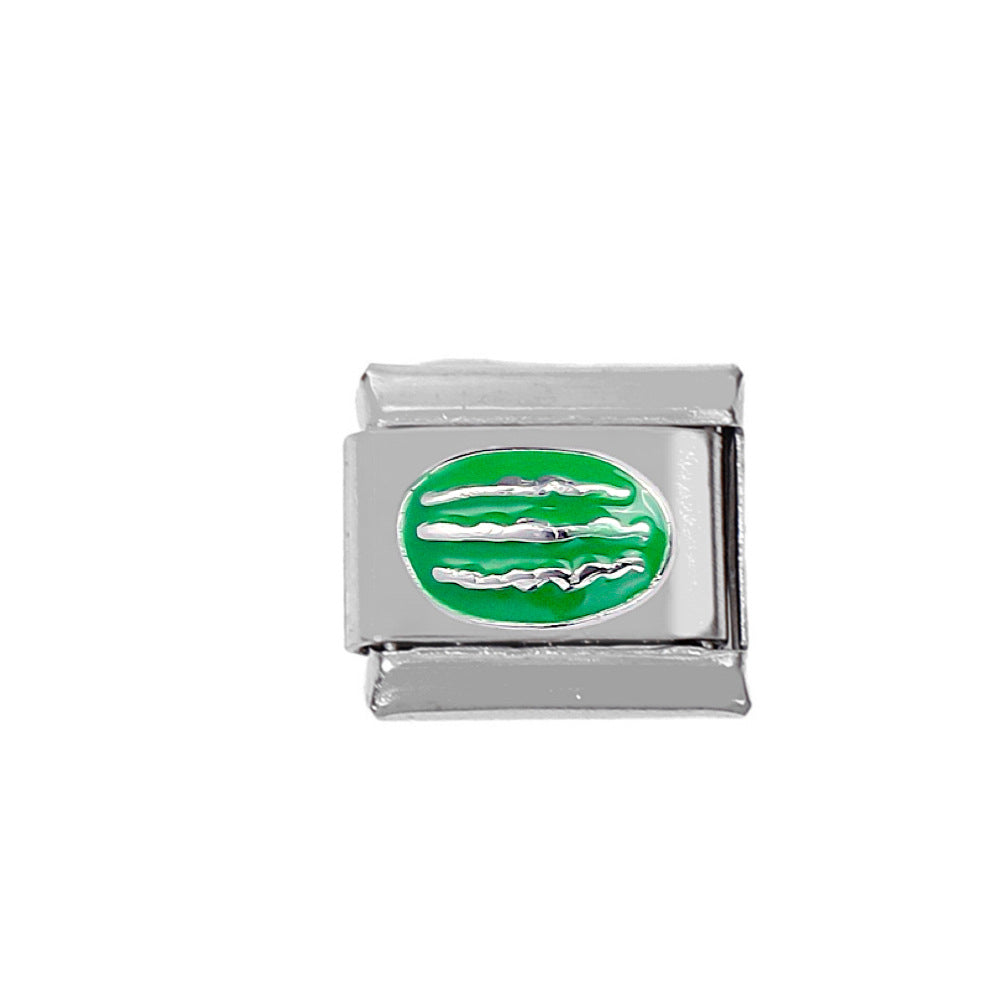 Wholesale 5pcs Italian Charm Bracelet Charm Module Stainless Steel Vegetable and Fruit Bracelet 9mm DIY Pattern Free Stitching Detachable Composable Bracelet ACC-BT-DaLiang004