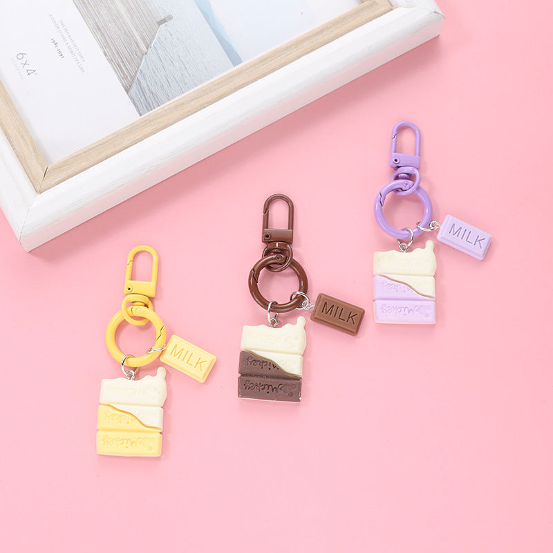 Wholesale Resin Chocolate Block Keychain ACC-KC-HuiMei004