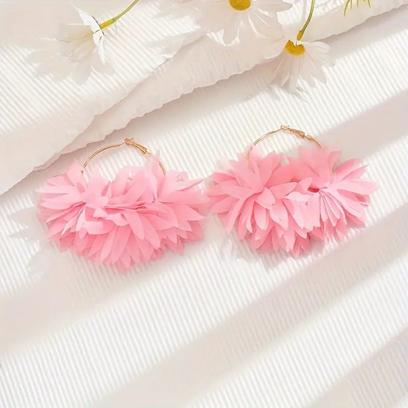Wholesale Flowers Exaggerated Big Ear Ring  Earrings