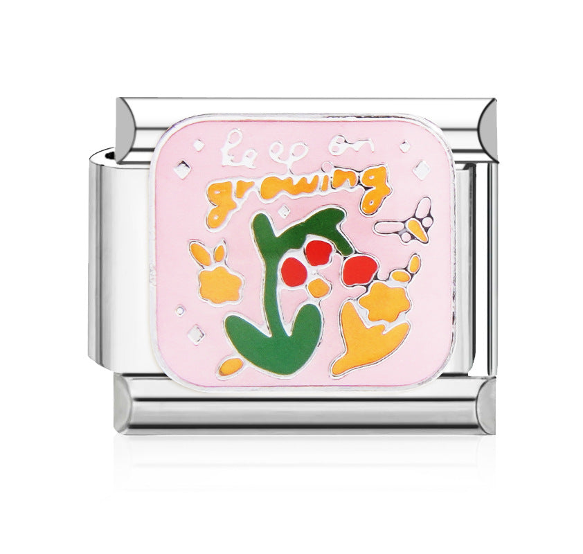 Wholesale Italian Charm Bracelet 9mm DIY Splicing Cute Creative Stainless Steel Composable Bracelet