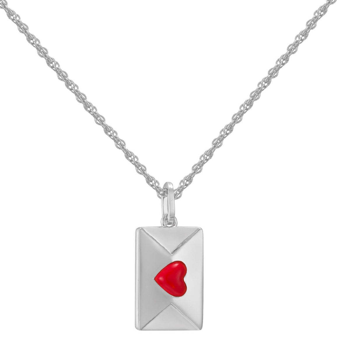 Wholesale Stainless Steel Heart Envelope Necklace