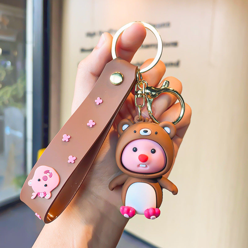 Wholesale Cartoon Cute Keychain Little Beaver Keychains Creative Keychain ACC-KC-SJ010