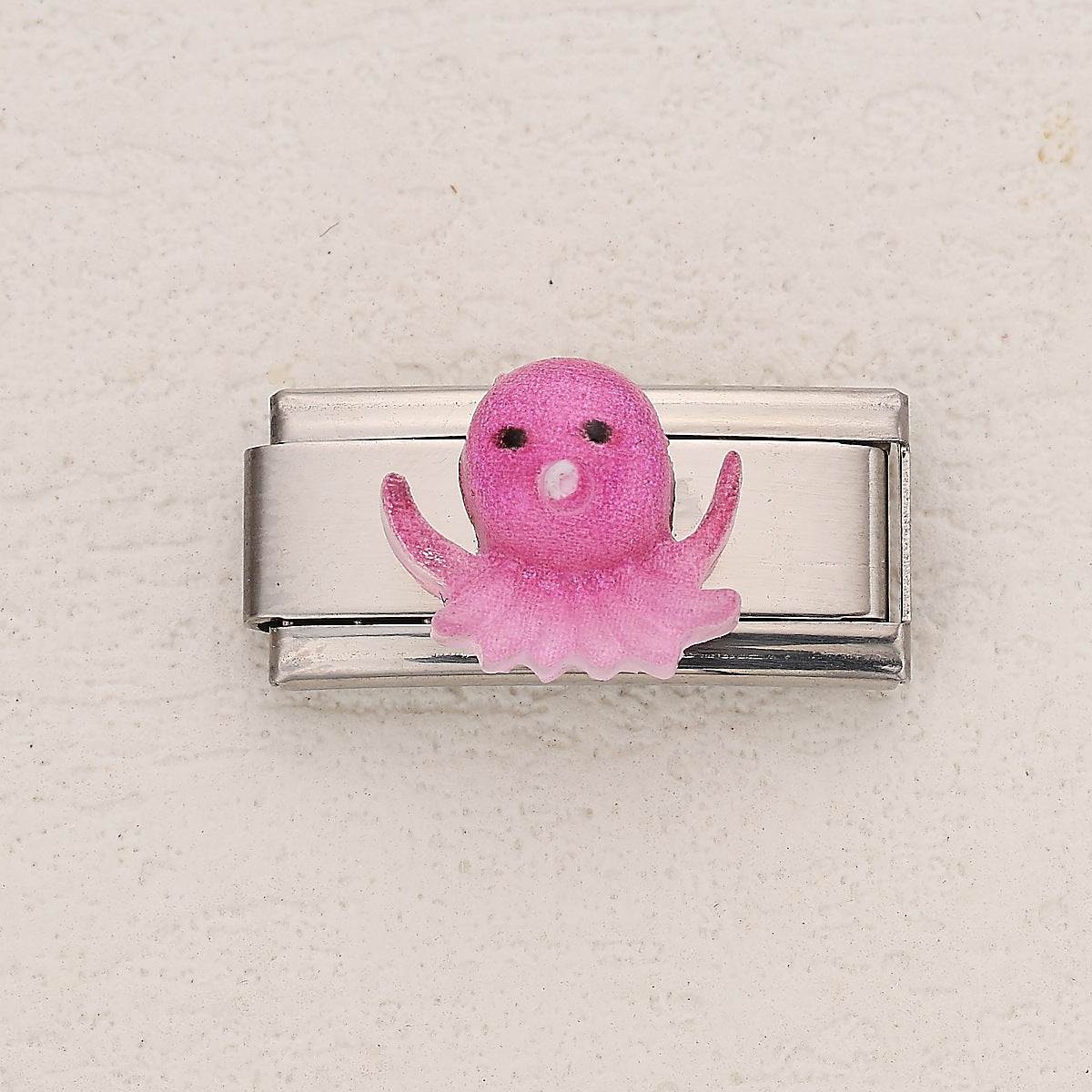 Wholesale 10pcs Italian Charm Bracelet 9mm DIY Splicing Resin Marine Life Series Stainless Steel Composable Bracelet