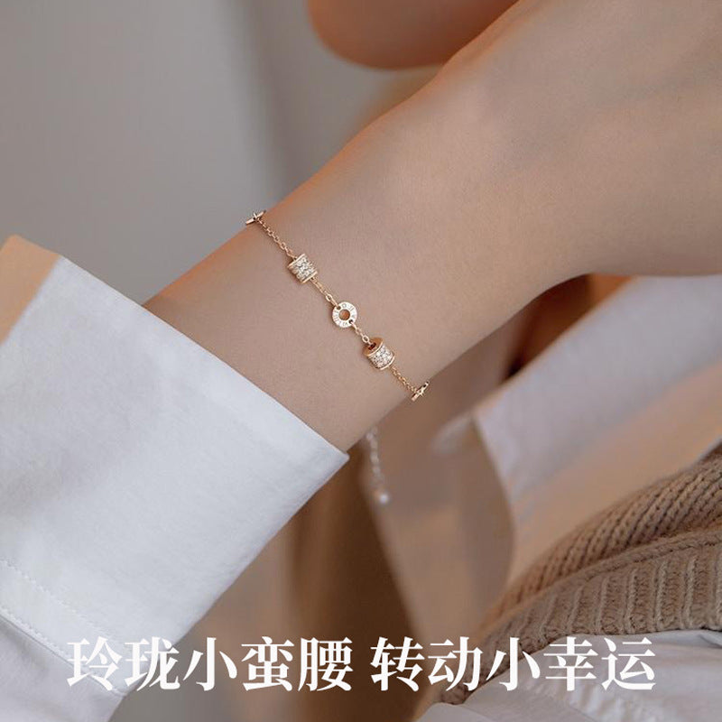 Wholesale S925 Sterling Silver Roman Numeral Small Waist Bracelet ACC-BT-XJF001