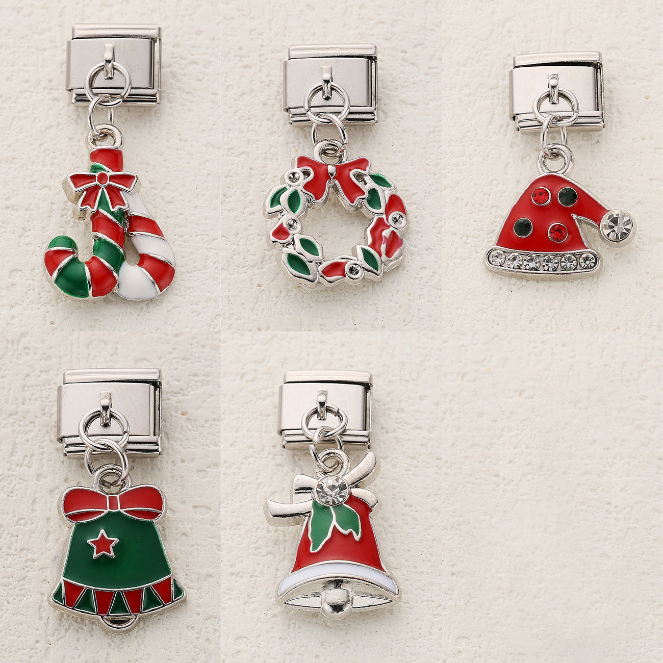 Wholesale Italian Charm Bracelet 9mm DIY Splicing Christmas Collection Stainless Steel Composable Bracelet