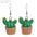 Wholesale fun mini three-dimensional succulent cactus earrings