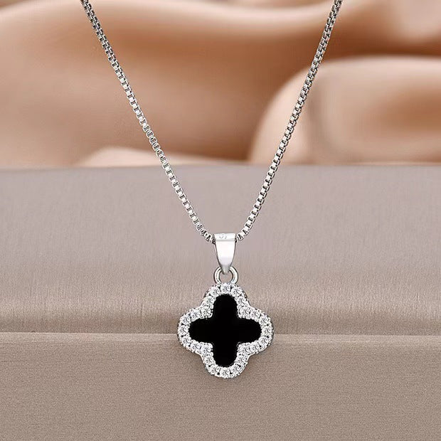 Wholesale Gold Diamond Four-leaf Clover Necklace ACC-NE-KuCai016
