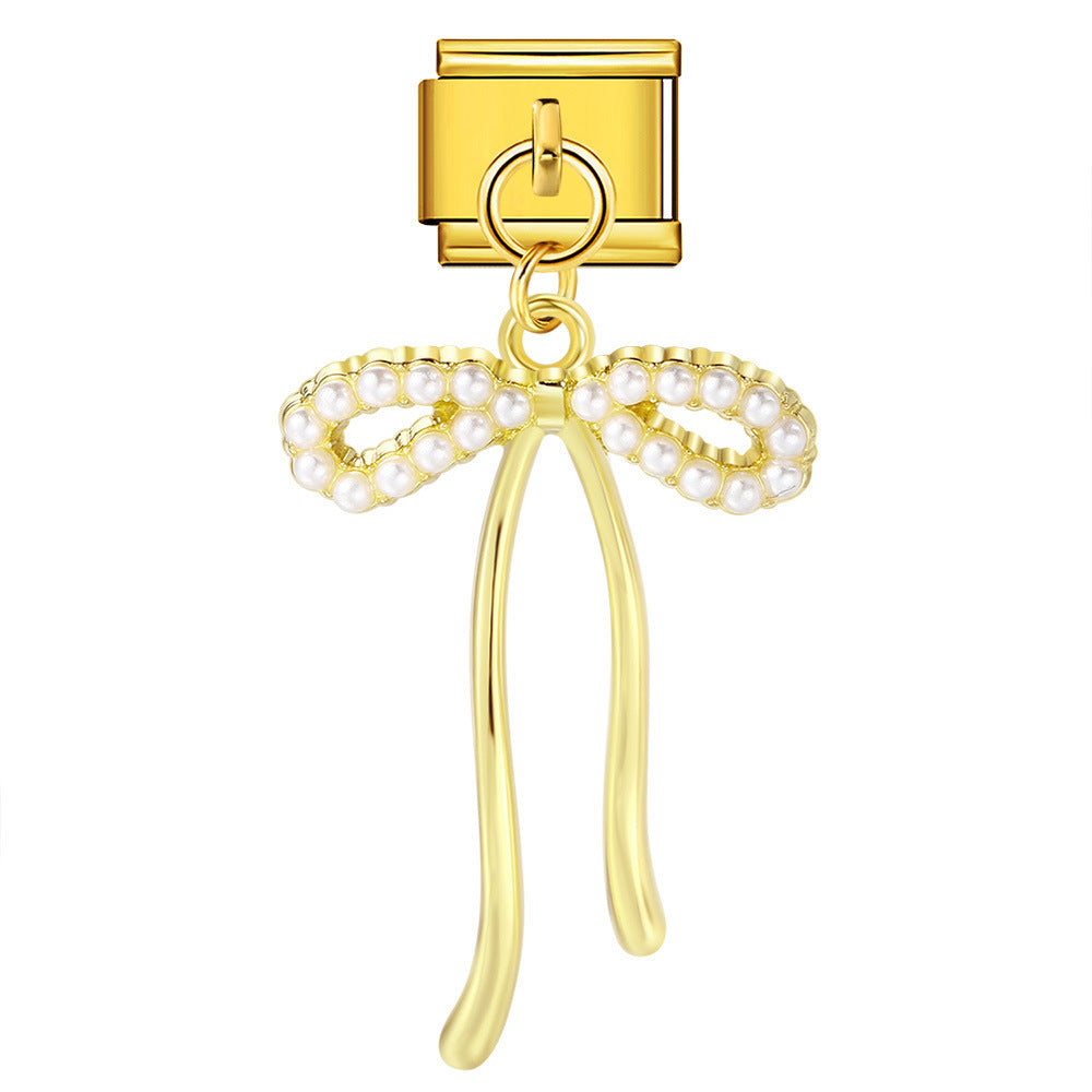 Wholesale 5pcs  Italian Charm Bracelet 9mm DIY  cute hookCreative Stainless Steel Composable Bracelet