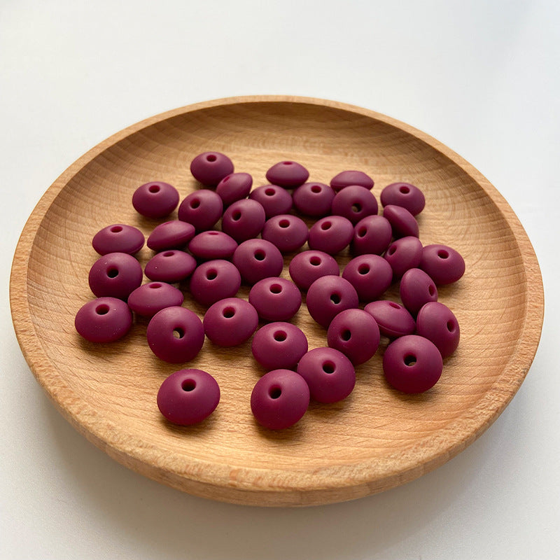 Wholesale 50PCS DIY Abacus Beads Silicone Small Beads 12MM