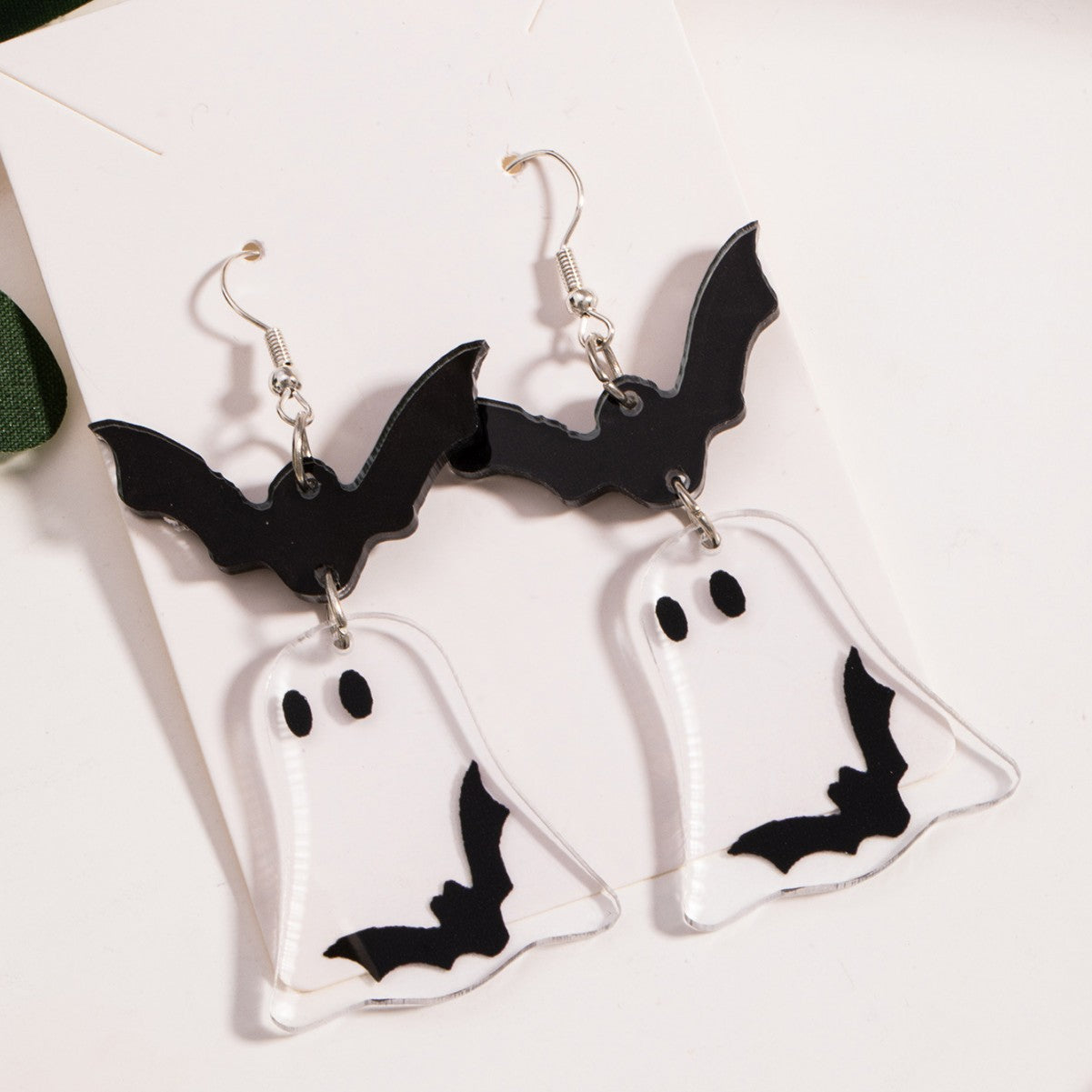 Wholesale Acrylic Cute  Funny Horror Ghost Bat Earrings