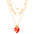 Wholesale love rose gothic flower heart shaped Valentine's Day clavicle necklace