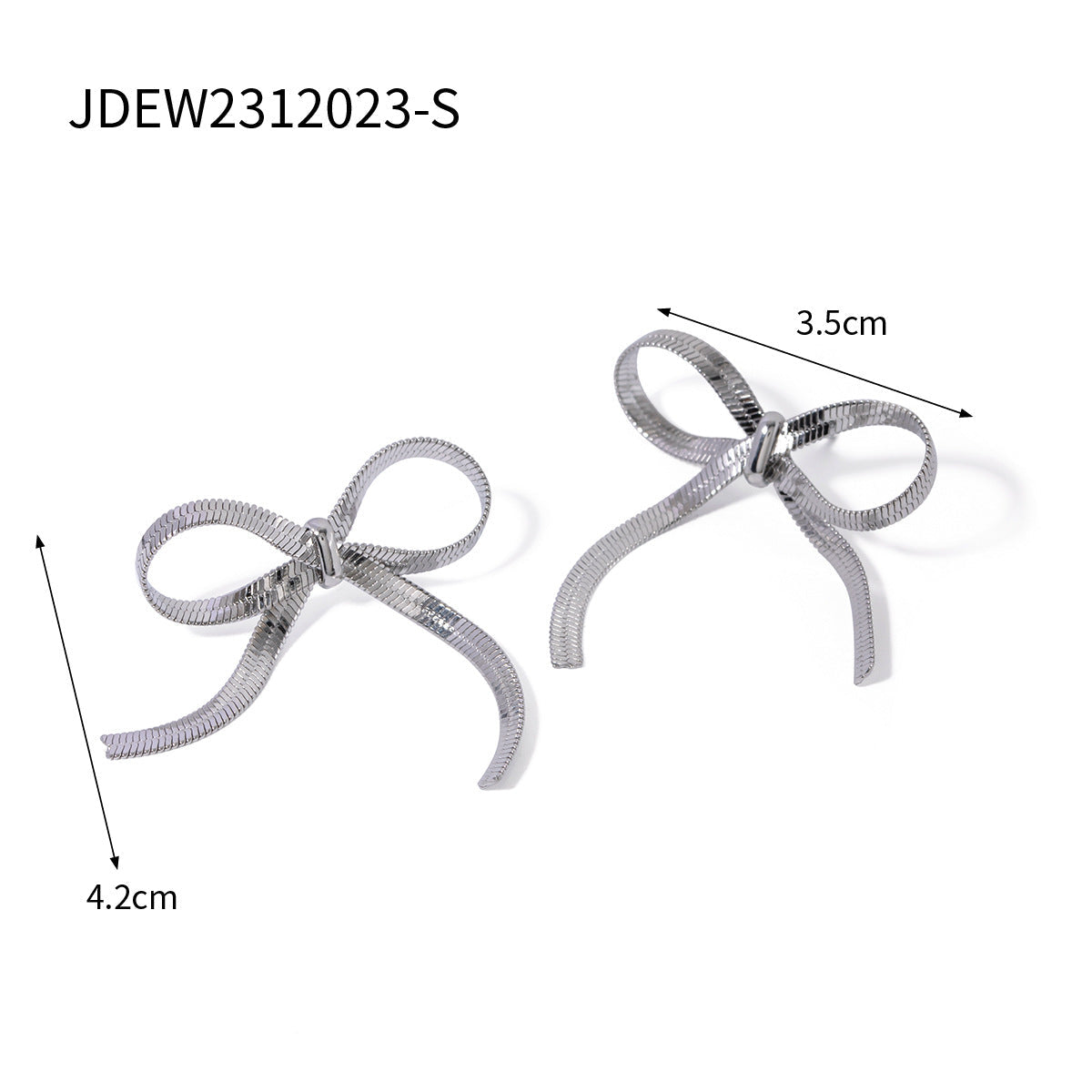 Wholesale Vintage Bowknot Stainless Steel Earrings Necklaces