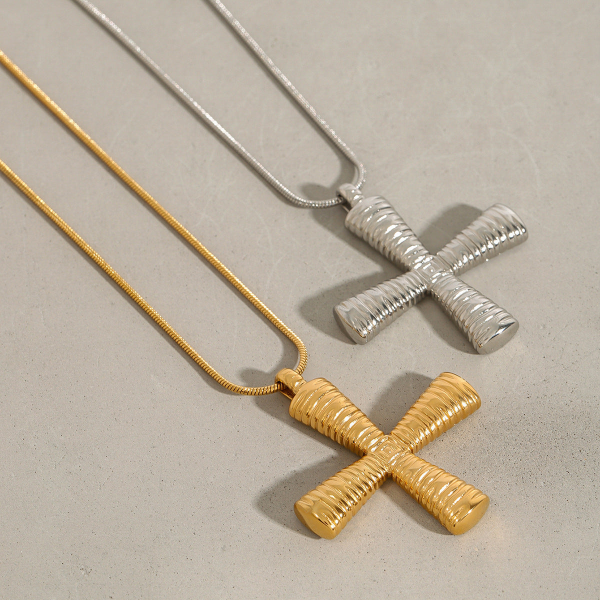 Wholesale cross stainless steel necklace