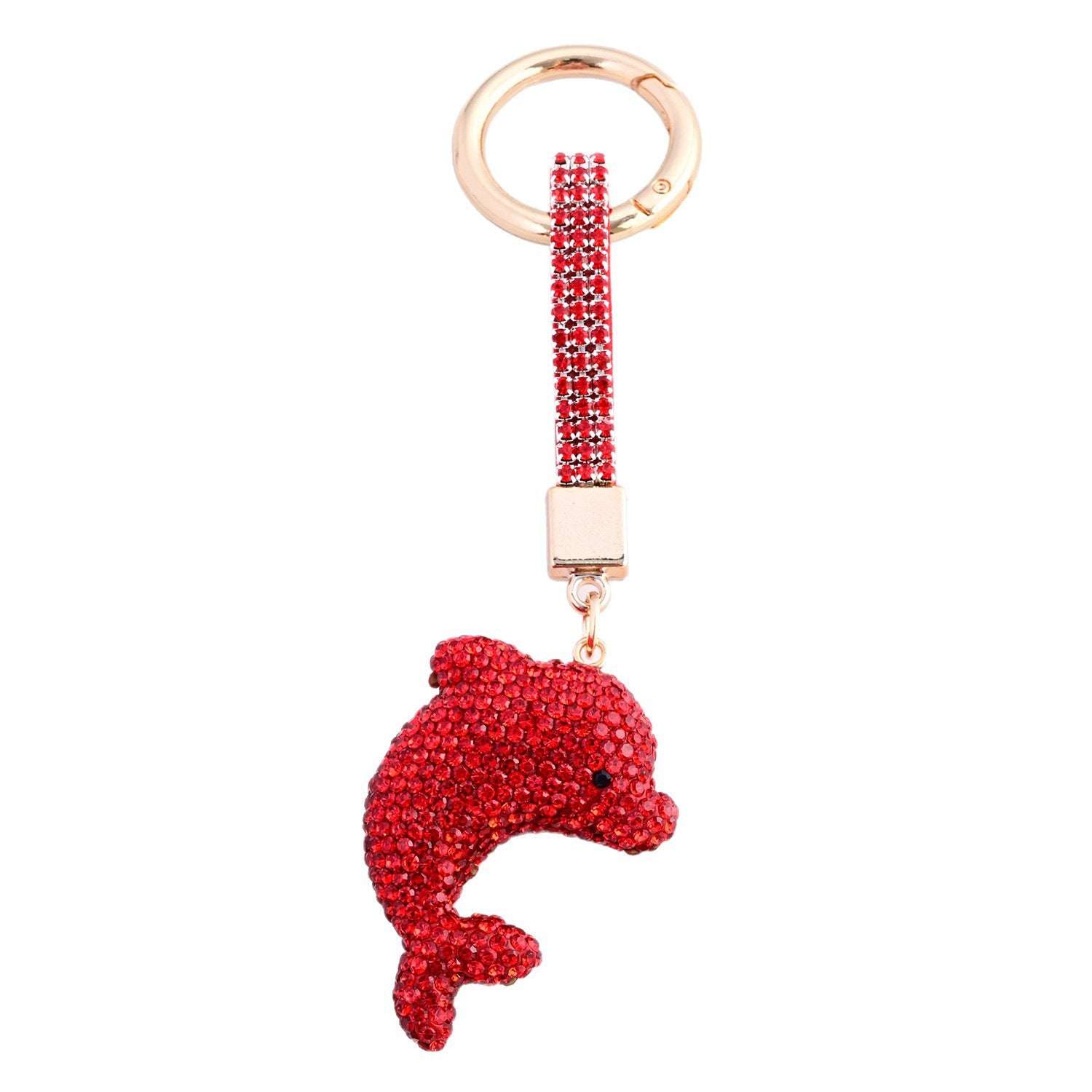 Wholesale Full Diamond Clay Cartoon Dolphin Keychain Pendant Car Pendant