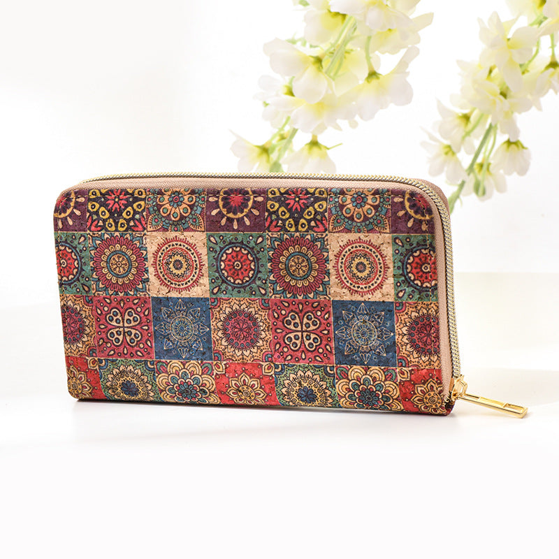 Wholesale Artistic Print Wood Grain Large Capacity Wallet