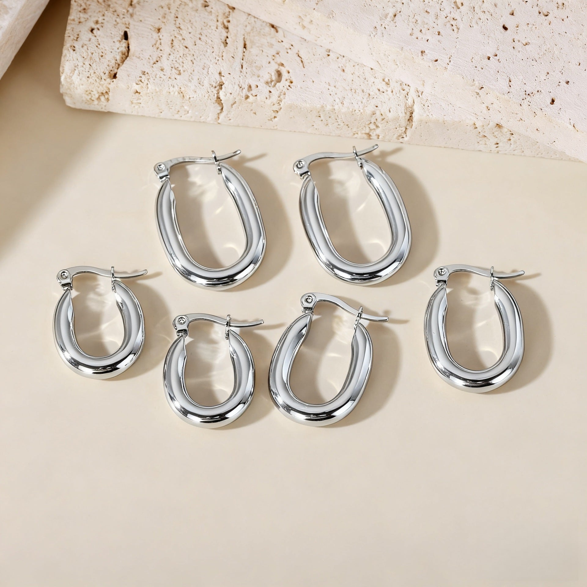 Wholesale Steel titanium hoop earrings