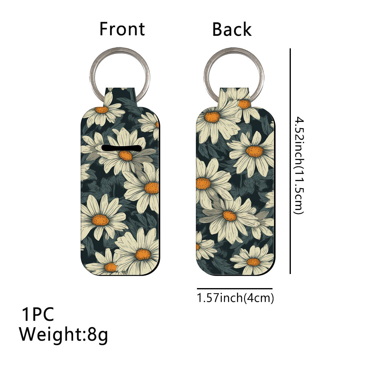 Wholesale 6pcs   Sunflower Daisy Lipstick Set Keychain