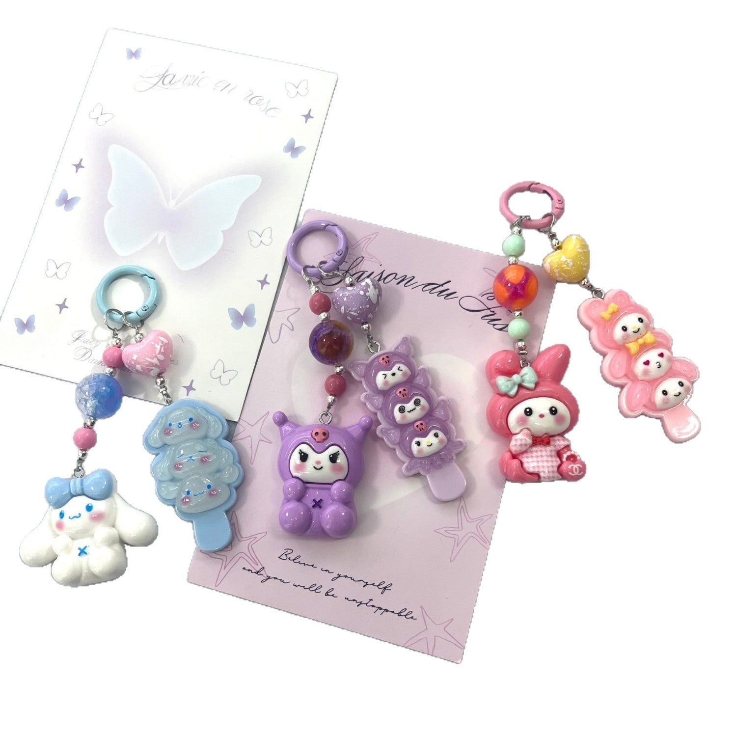 Wholesale Cartoon et  keychain doll Christmas hole music blind box accessories school bag pendant gift