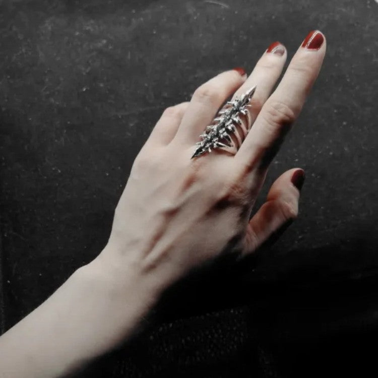 Wholesale Gothic Skeleton Ring Vintage Style Alloy Electroplated Fashion Accessory for Resale