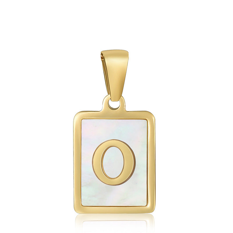Wholesale Stainless Steel Letter Pendant Necklace Fashion Accessory Gift for Boutique Resale