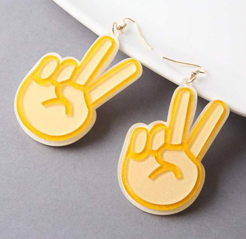 Wholesale Cartoon Scissors Hand Acrylic Earrings ACC-ES-FuSu001