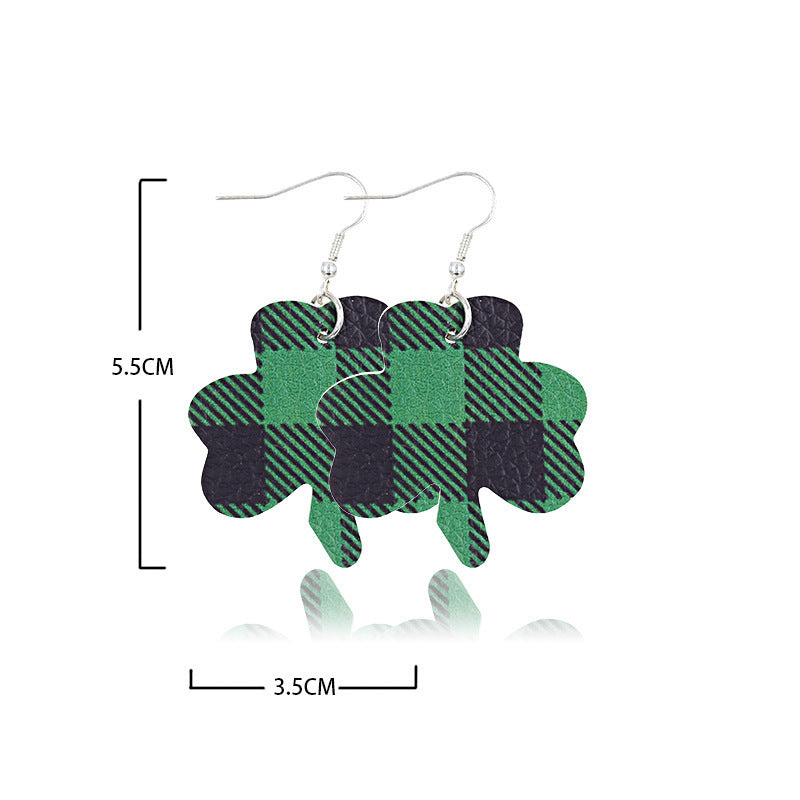 Wholesale St. Patrick's Day Leather Earrings