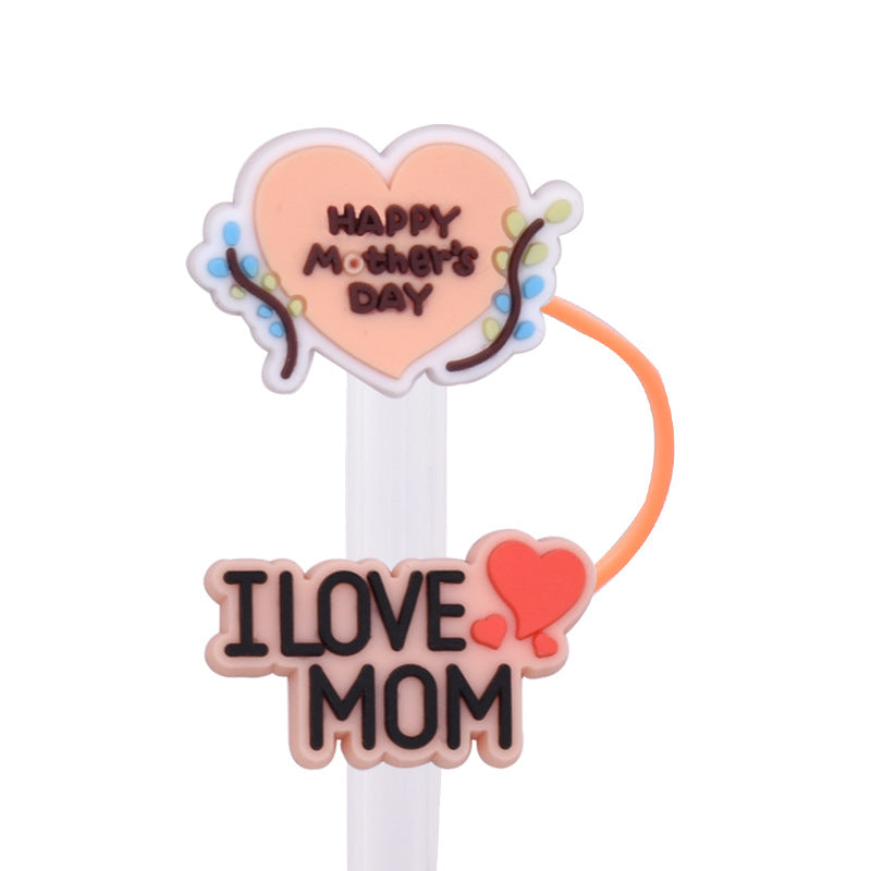 Wholesale Random 100pcs Super Parent Series PVC Soft Straw Tube Cap