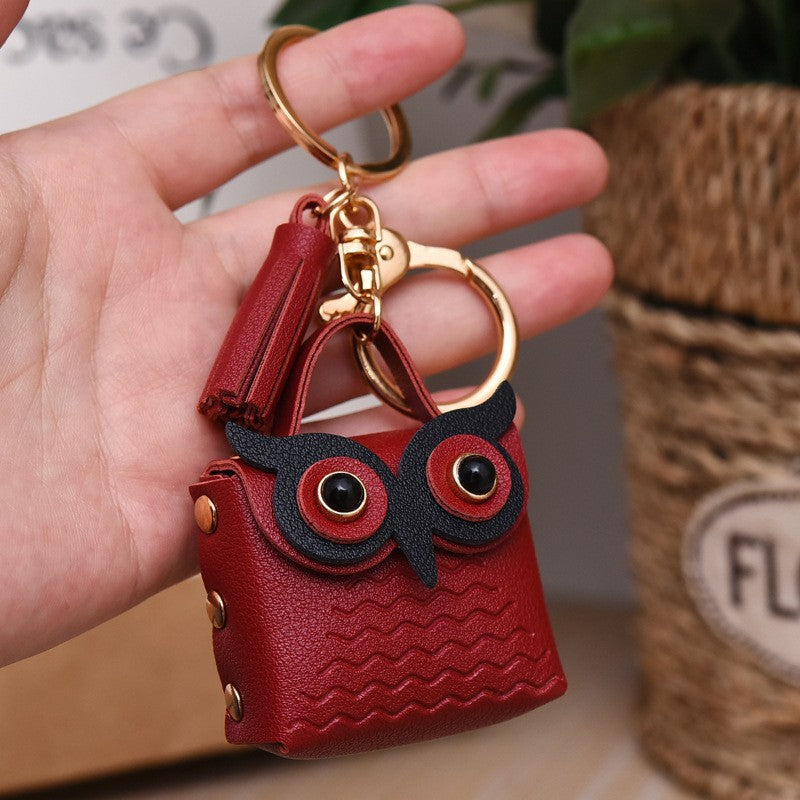 Wholesale Owl Leather Coin Purse Keychains Keychain Wallet ACC-KC-YanG003