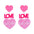 Wholesale Valentine's Day  Lover Text Acrylic Earrings