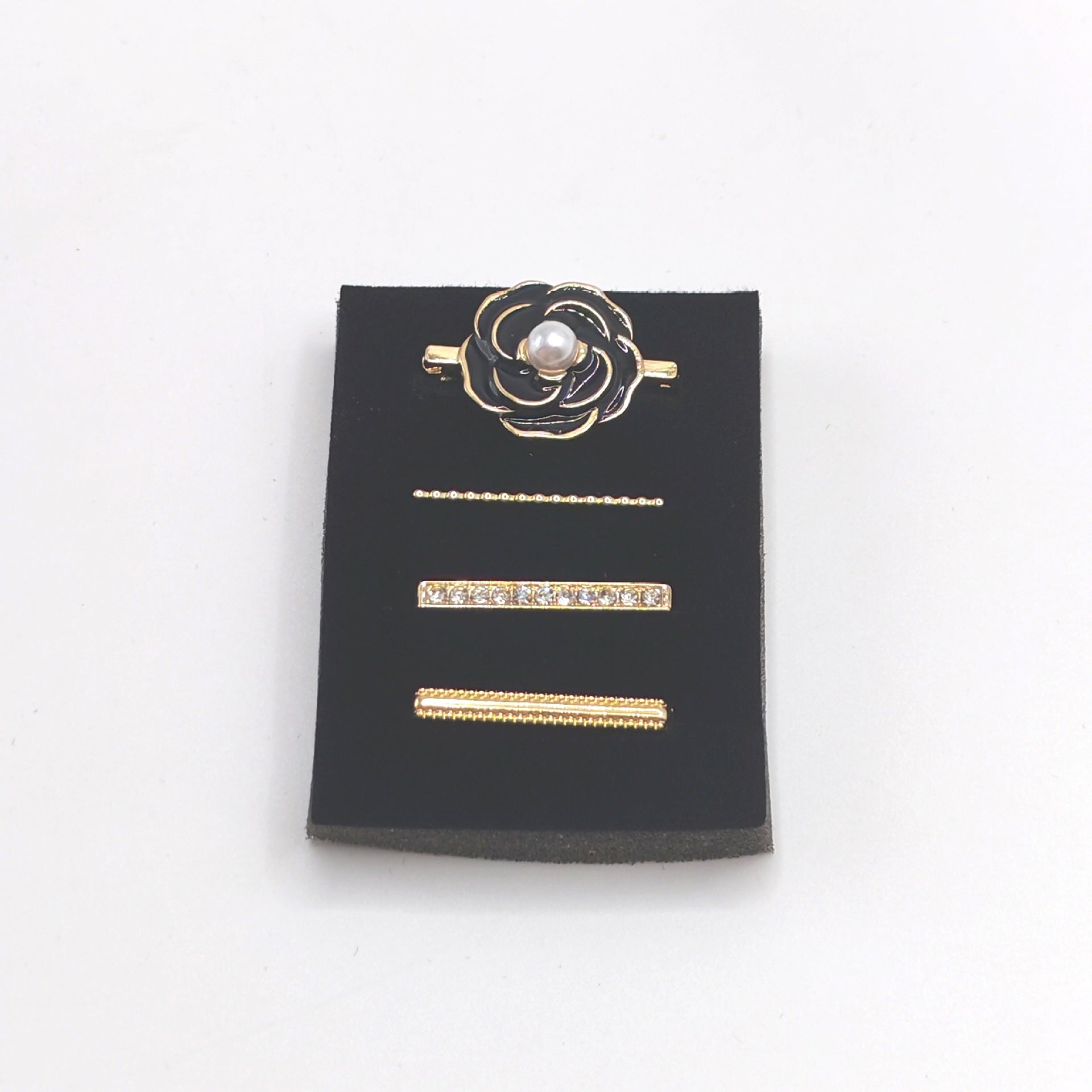 Wholesale Zinc Alloy Camellia Flower Decorative Accessory Set For Band Silver Silicone Strap 4 Pieces