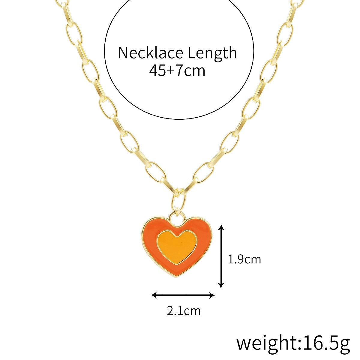 Wholesale alloy love rainbow pendant necklace