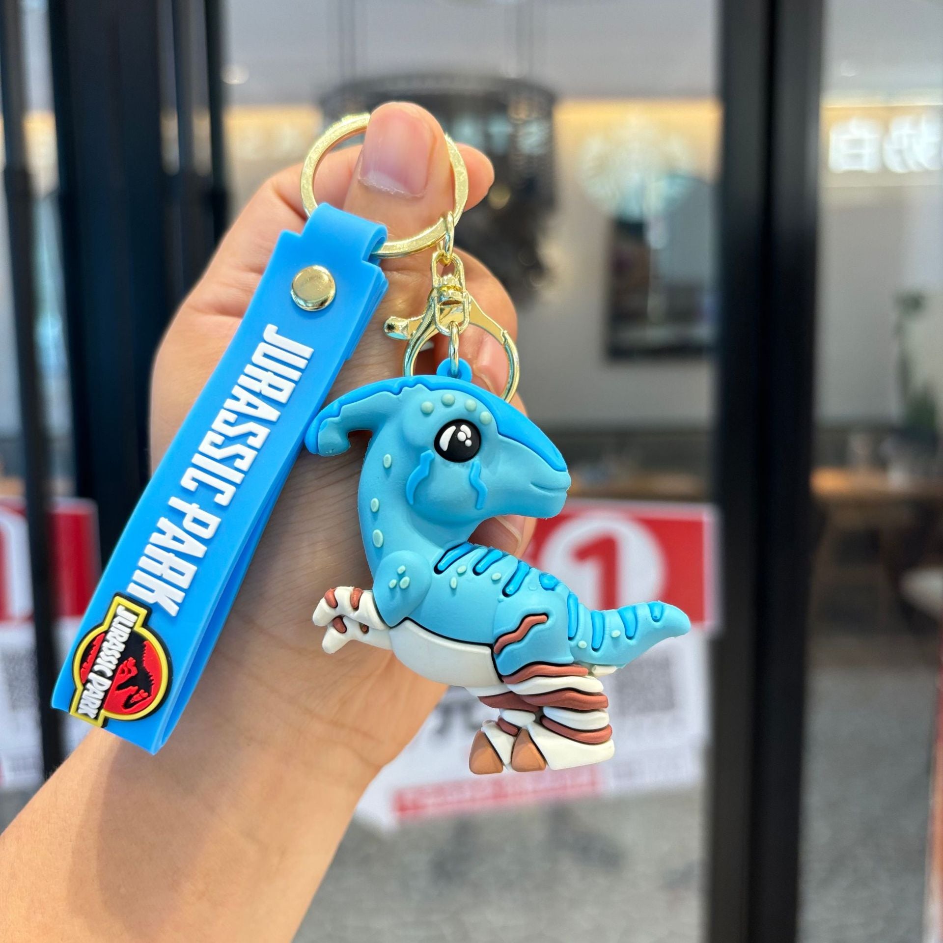 Wholesale Cartoon Dinosaur Keychain PVC Decorative Car Key Accessory Gift