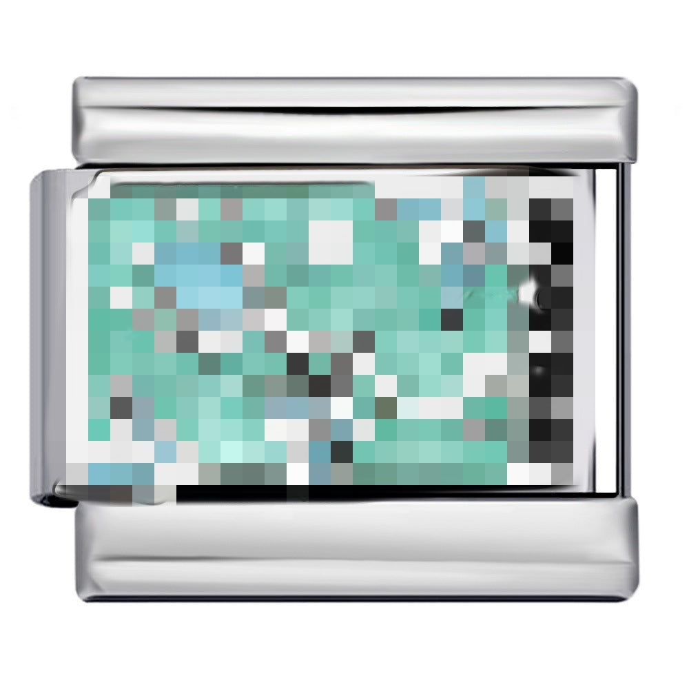 Bracciale italiano modulare all'ingrosso Nature's Secrets Treasury in acciaio al titanio