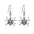 Wholesale  Diamond-Encrusted Zinc Alloy Cat Pumpkin  Web Skull Earrings