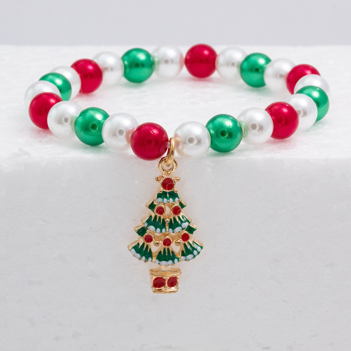 Wholesale Christmas Snowflake Bell Elk Stretch Bracelet ACC-BT-Nanh010